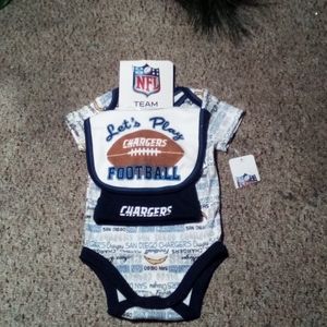 🌑NFL Chargers 3 pc.infant outfit